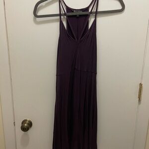 Express Deep Purple Strapless Dress